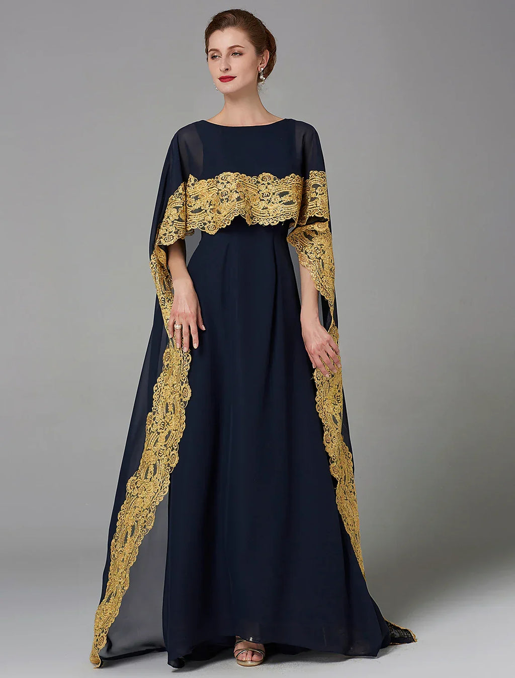 Mother of the Bride Dress Plus Size Elegant Bateau Neck Sweep / Brush Train Sleeveless