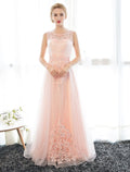Sheath / Column Dress Wedding Guest Floor Length Sleeveless Illusion Neck with Crystals Appliques