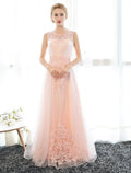 Wedding Guest Floor Length Sleeveless with Crystals Appliques