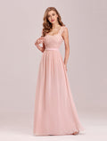 Formal Evening Dress Backless Sleeveless Floor Length with Pleats