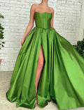 Ball Gown Evening Gown Corsets Dress Engagement Formal Evening Sweep / Brush Train Sleeveless Strapless