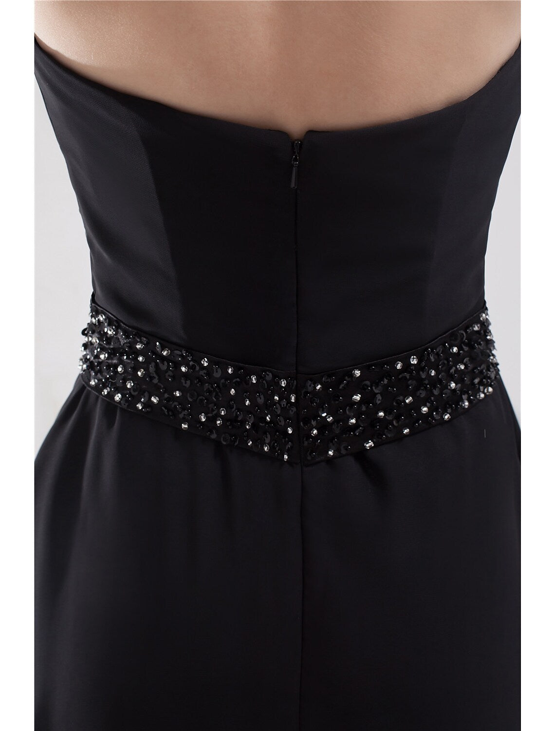 Evening Gown Elegant Dress Formal Evening Court Train Sleeveless Halter with Beading