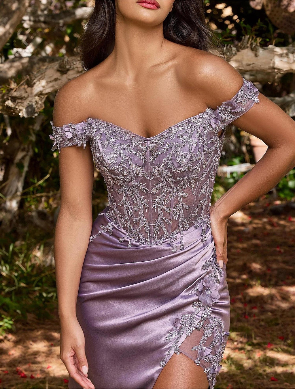 Evening Gown Glittering Dress Graduation Prom Sweep / Brush Train Sleeveless Off Shoulder with Slit Embroidery