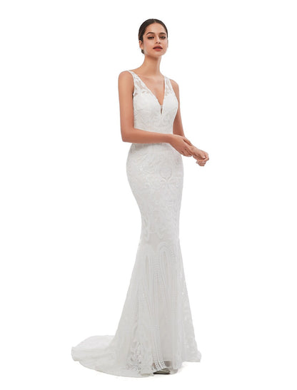 Elegant Red A-Line V-Neck Sleeveless Classic-Back Floor-Length Evening Dress