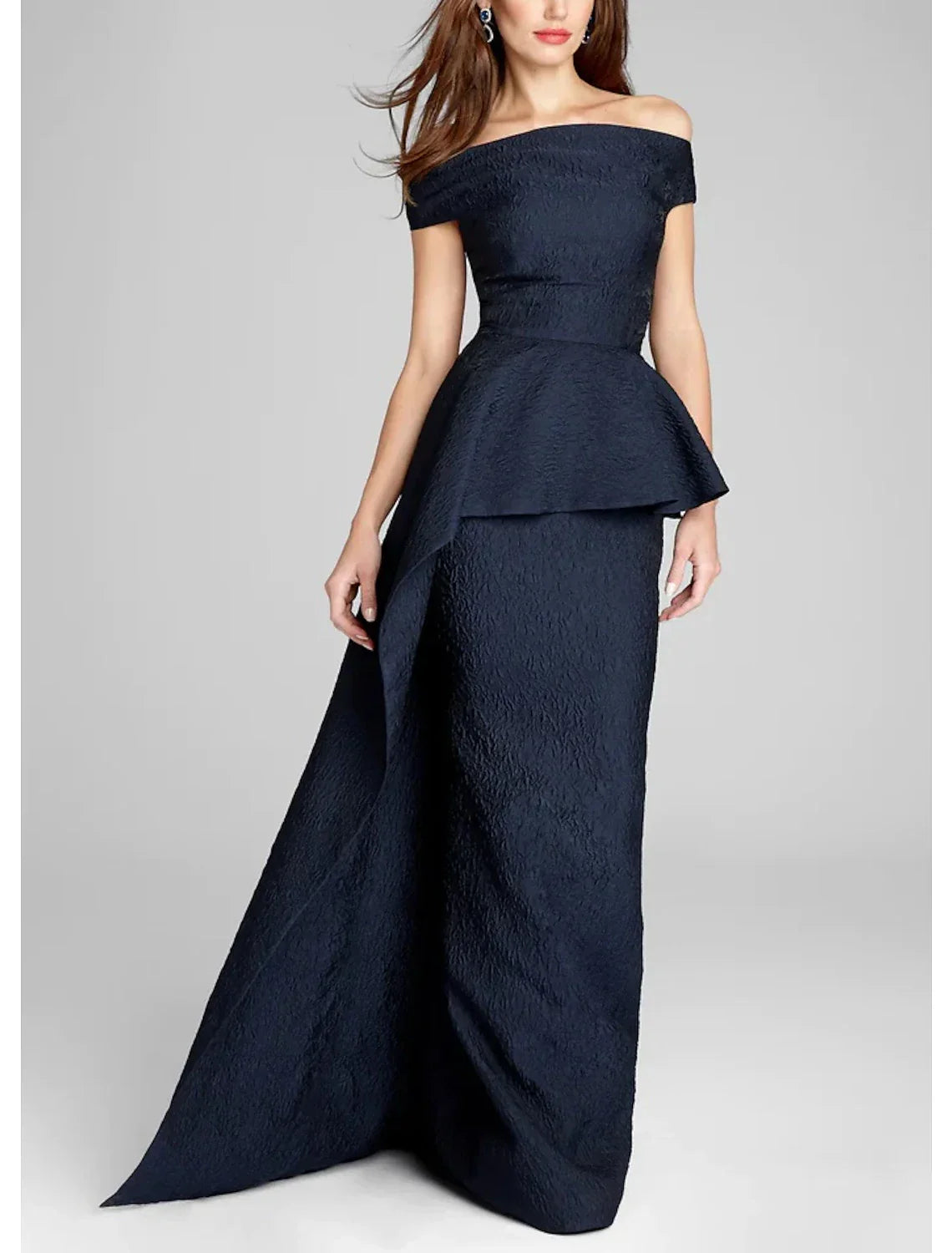 Sheath / Column Evening Gown Elegant Dress Formal Prom Floor Length Sleeveless Off Shoulder with Floral Print