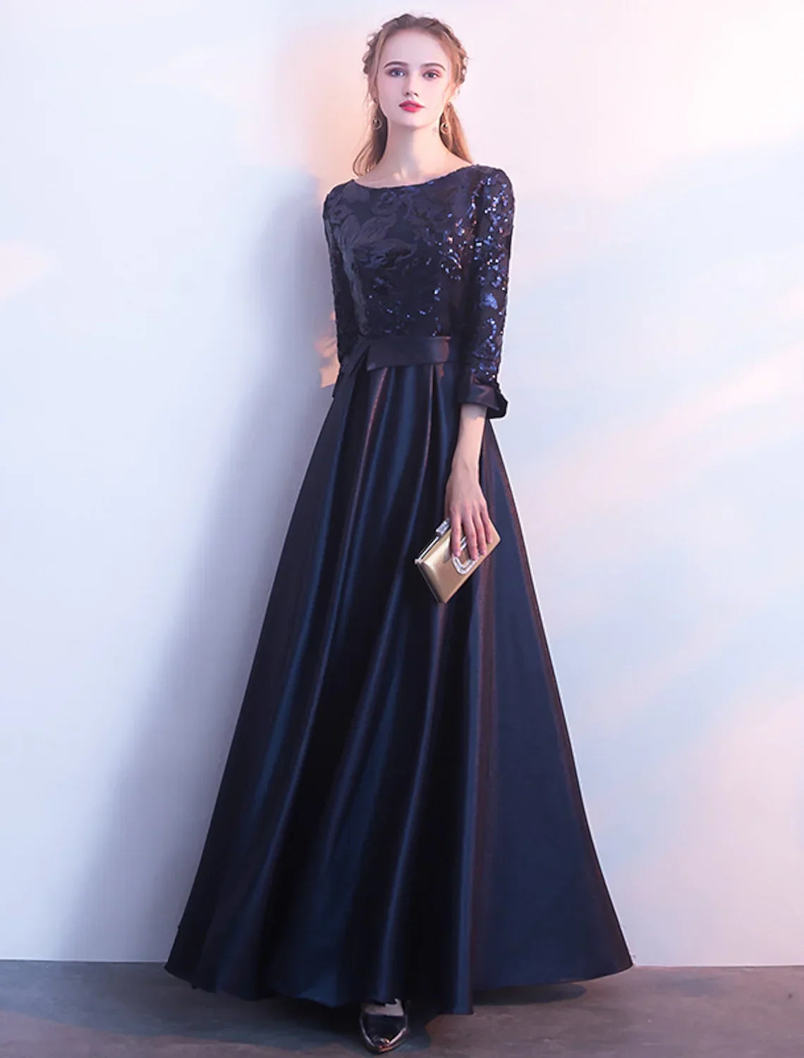 Bridesmaid Dress Long Sleeve Beautiful Back Floor Length