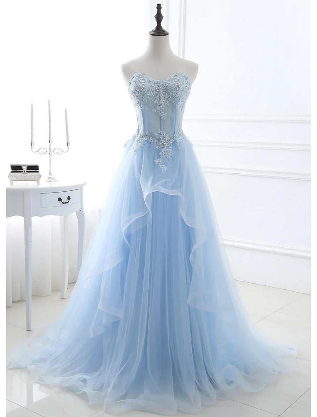 Sexy Engagement Prom Birthday Dress Strapless Sleeveless Pleats