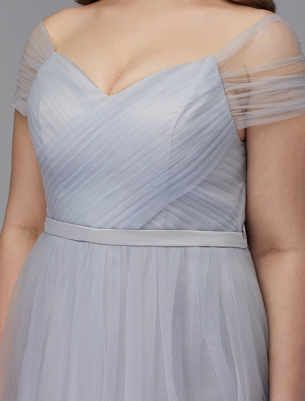Wedding Guest Cocktail Party Tea Length Short Sleeve Off Shoulder with Sash / Ribbon Criss