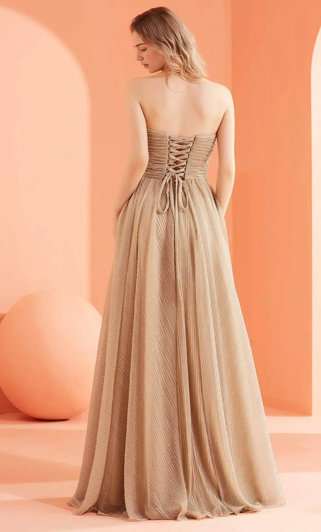 Light Blue Strapless Evening Dress with Ruched Bodice Button Accents and Flowy A -Line Skirt for Elegant Occasions