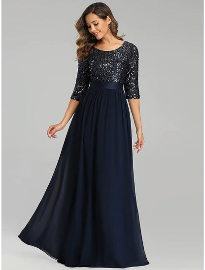 Elegant Red A-Line Classic-Neck Classic-Sleeve Classic-Back Floor-Length Wedding Dress
