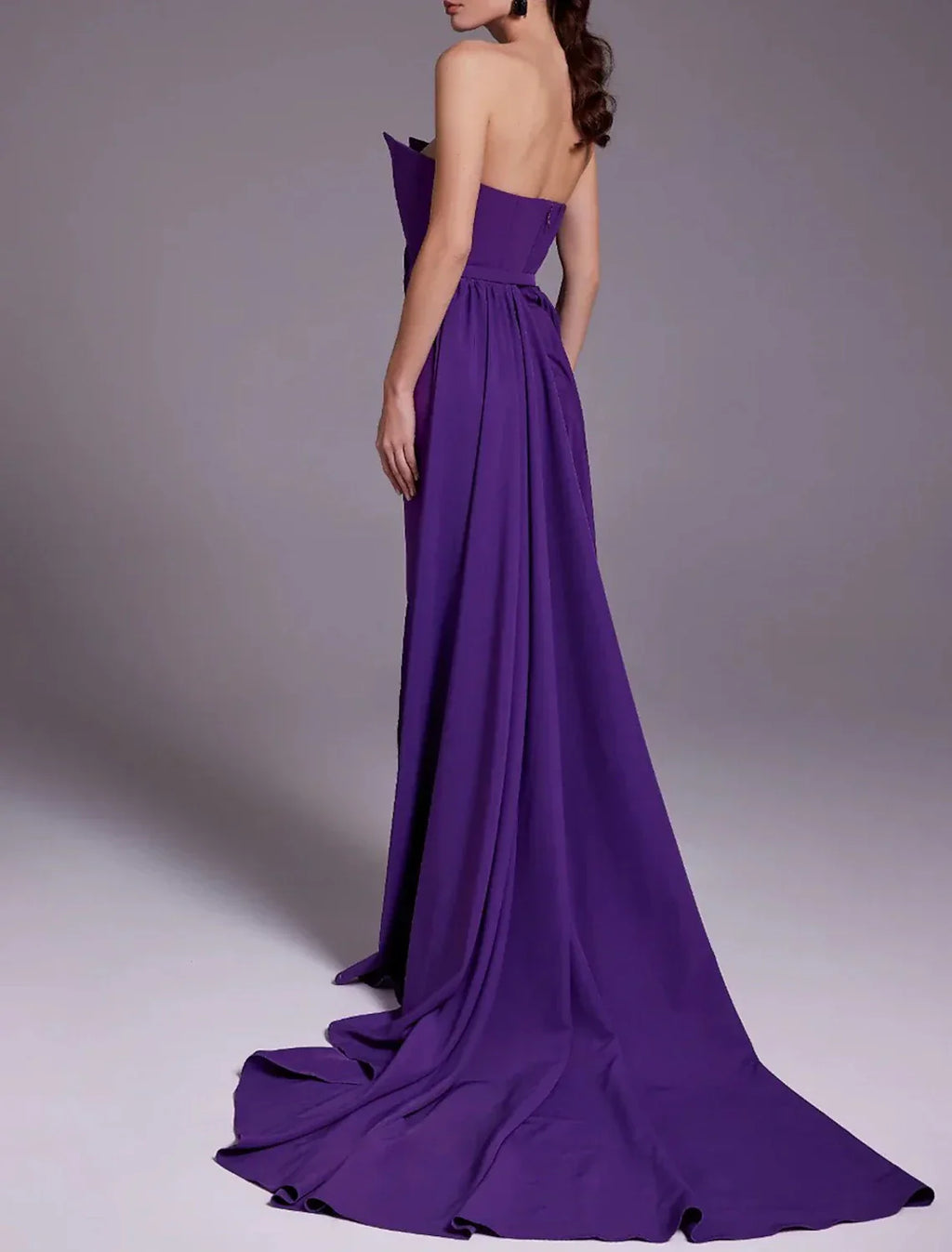Sheath / Column Evening Gown Elegant Dress Formal Wedding Tea Length Sleeveless V Neck with Ruched Slit