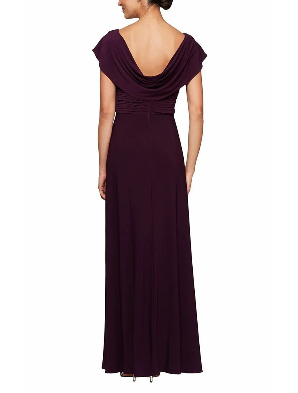 Mother of the Bride Dress Formal Wedding Guest Elegant Scoop Neck Ankle Length Short Sleeve with Pleats Crystals Solid Color