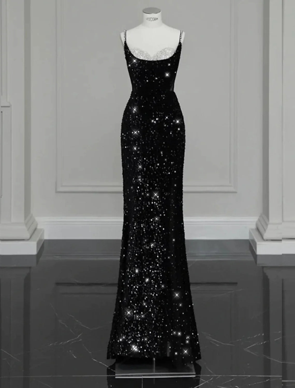 Evening Gown Sexy Dress Formal Floor Length Sleeveless Strap with Bow(s) Crystals