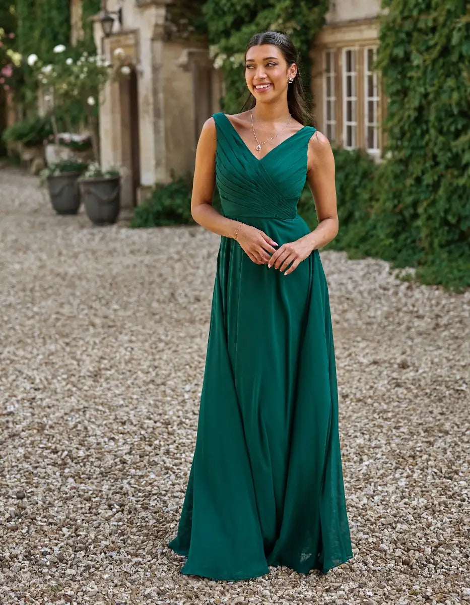 a gorgeous pleated bodice with an unexpected romantic cowl back
