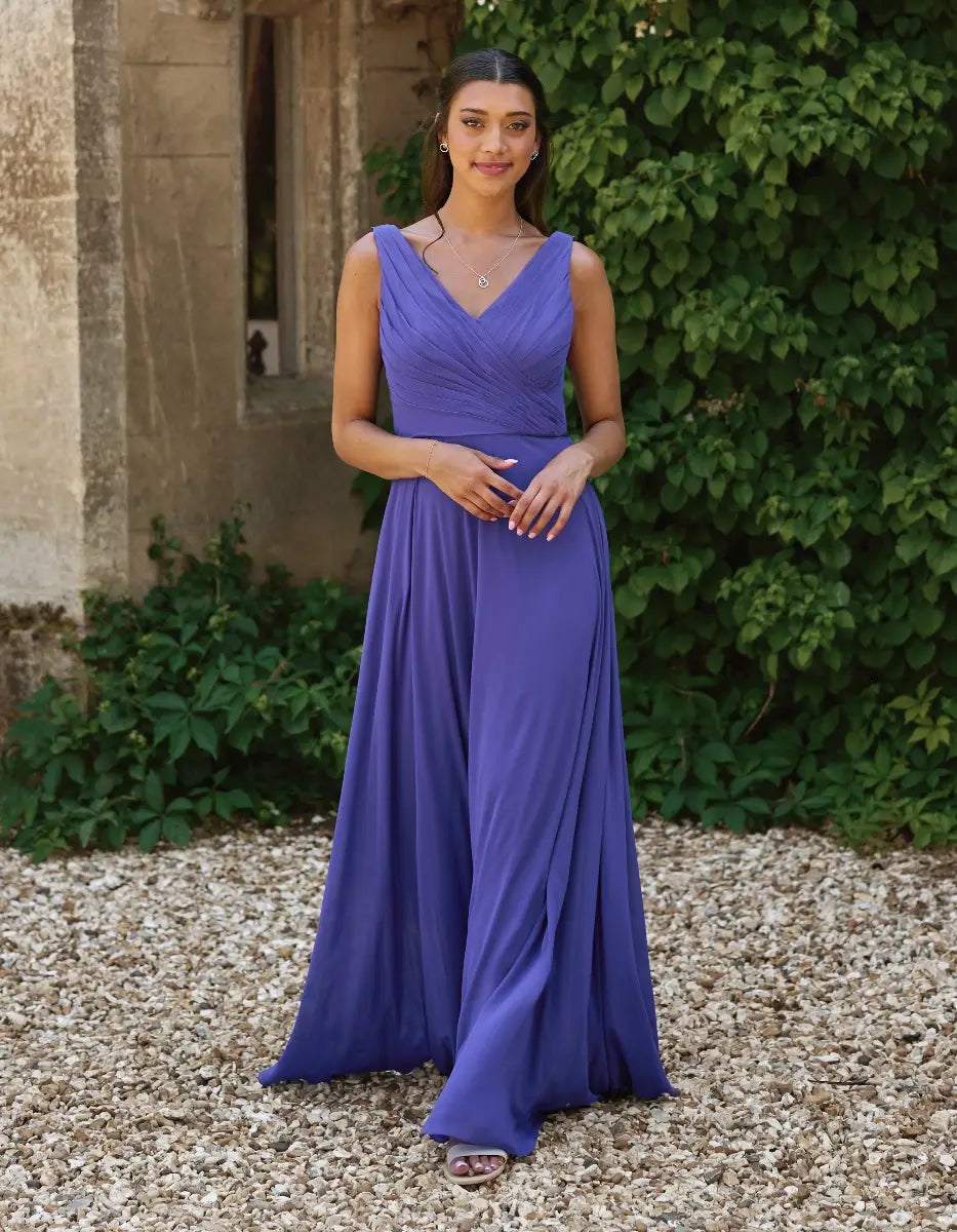 a gorgeous pleated bodice with an unexpected romantic cowl back