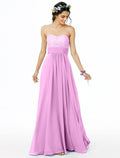 Bridesmaid Dress Sweetheart Neckline Sleeveless Open Back Floor Length / with / Sash / Ribbon / Ruched