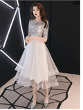 Cocktail Party Prom Dress Half Sleeve Length with Tier