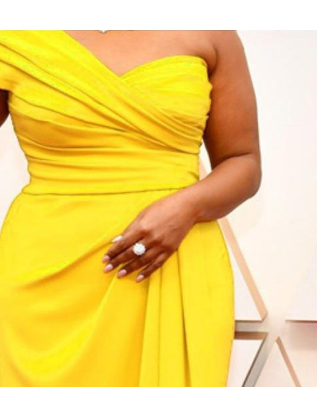 Mermaid / Trumpet Evening Gown Celebrity Style Dress Formal Wedding Guest Sweep / Brush Train Sleeveless One Shoulder with Ruched