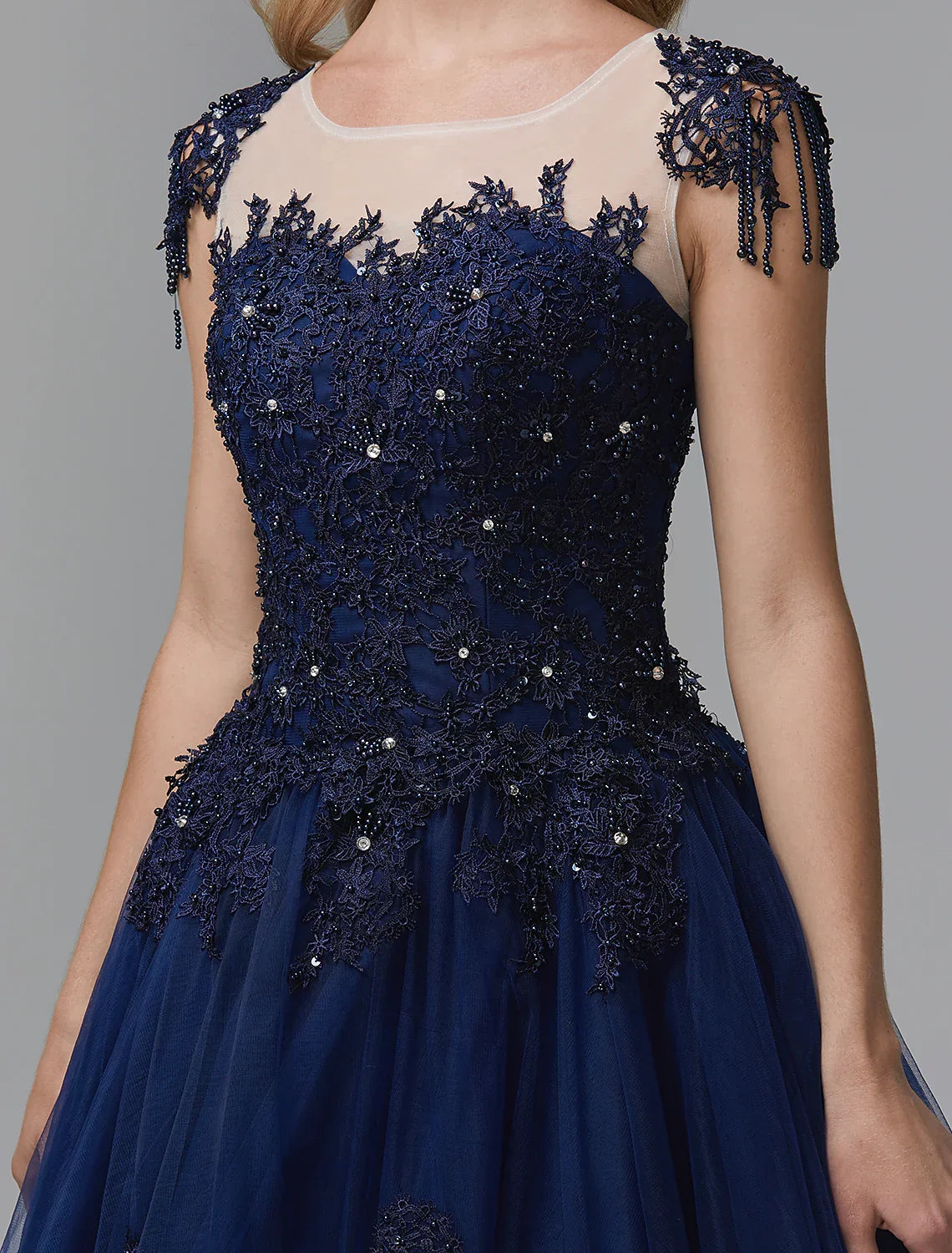 Ball Gown Prom Dresses Sparkle Dress Long Sleeve Off Shoulder with Beading