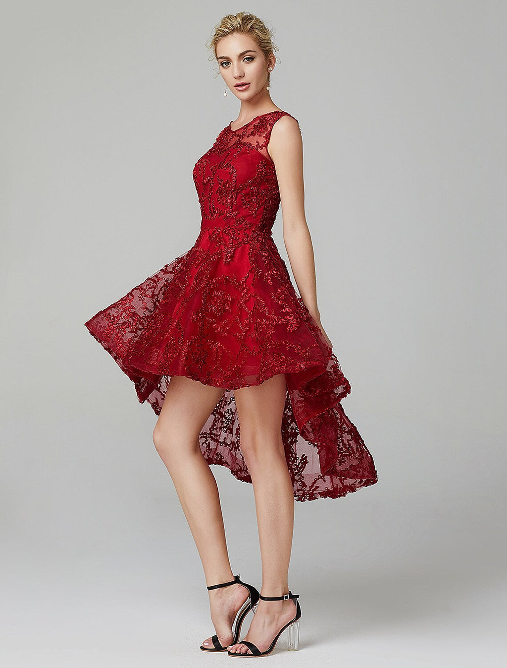 Wedding Asymmetrical Sleeveless with Appliques