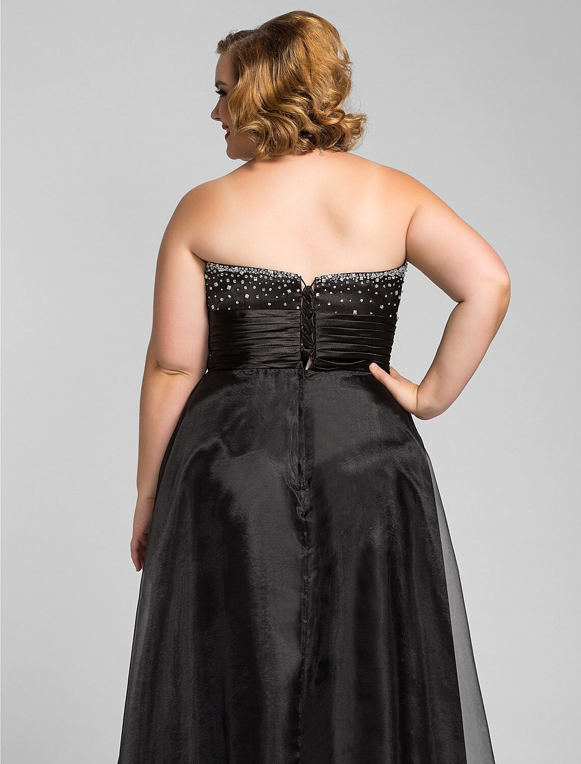 Black Little Dress Dress Prom Floor Length Sleeveless Sweetheart with Ruched Beading