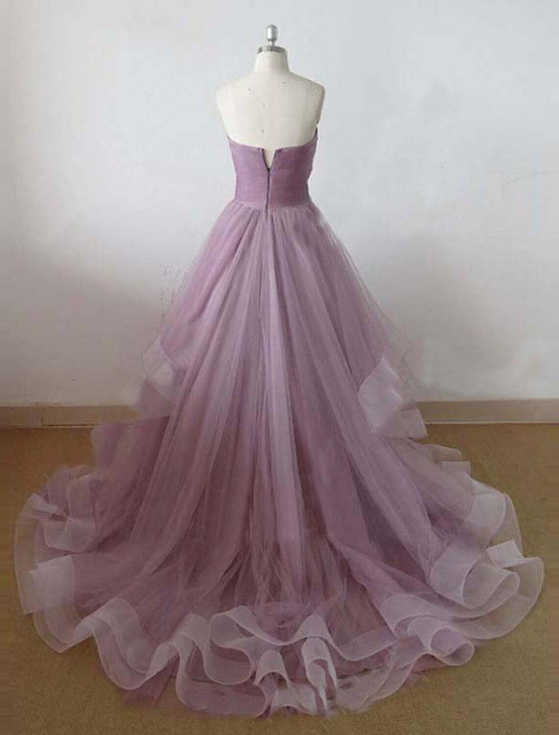 Minimalist Cute Engagement Prom Dress Sweetheart Neckline Sleeveless Court Train with Pleats Ruffles