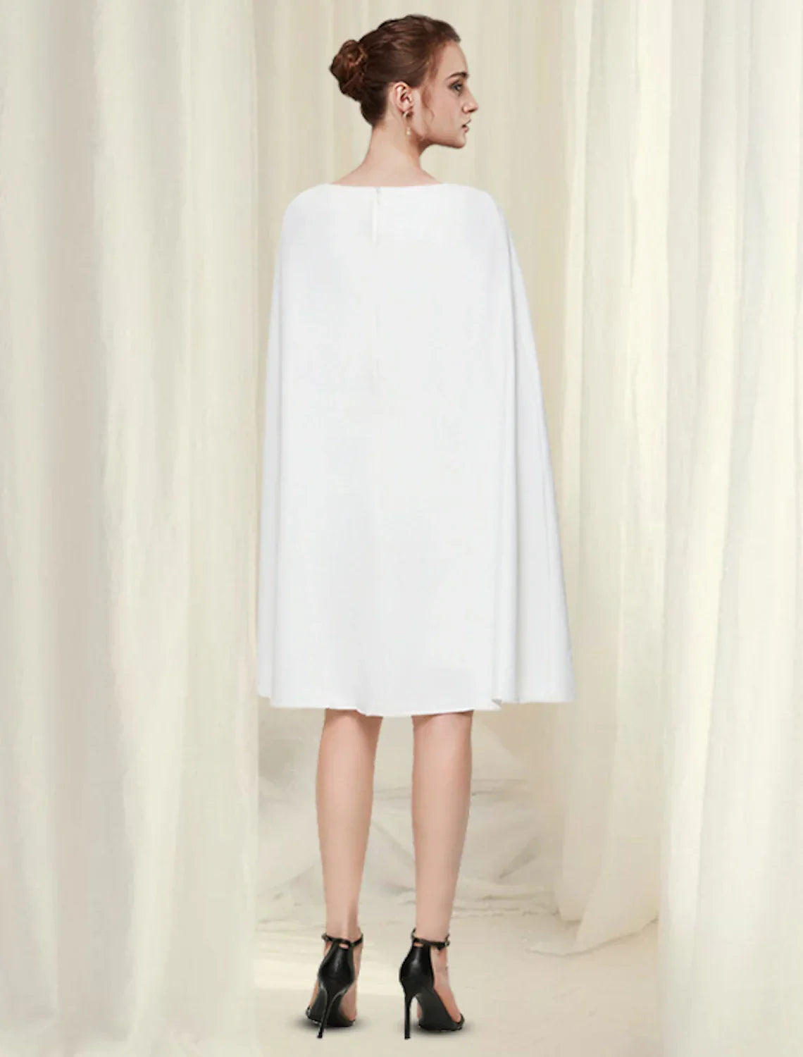 Sheath / Column Cocktail Dresses Minimalist Dress Party Wear Wedding Guest Knee Length Sleeveless Jewel Neck with Sleek