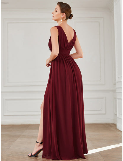 Elegant Red A-Line V-Neck Sleeveless Classic-Back Mini-Length Prom Dress