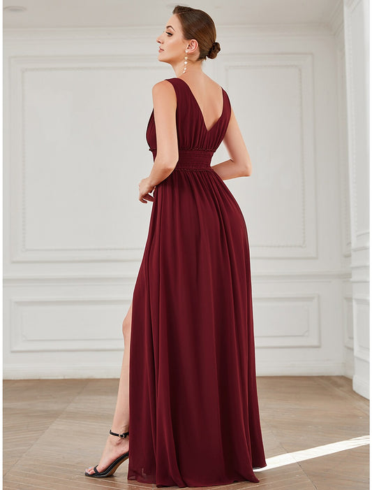 Elegant Red A-Line V-Neck Sleeveless Classic-Back Mini-Length Prom Dress