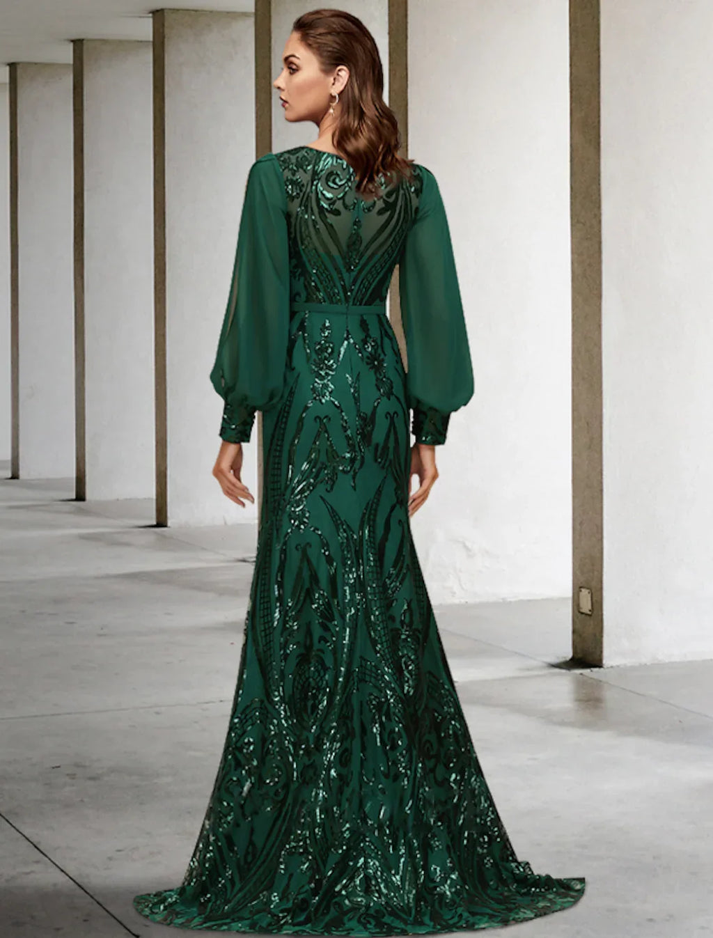 Mother of the Bride Dress Wedding Elegant Long Sleeve with Appliques
