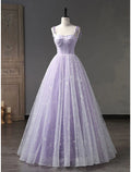 Ball Gown Prom Dresses Formal Floor Length Sleeveless Strap Backless with Pleats Strappy