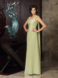 A-Line/Princess One-Shoulder Applique Sleeveless Long Mother of the Bride Dresses
