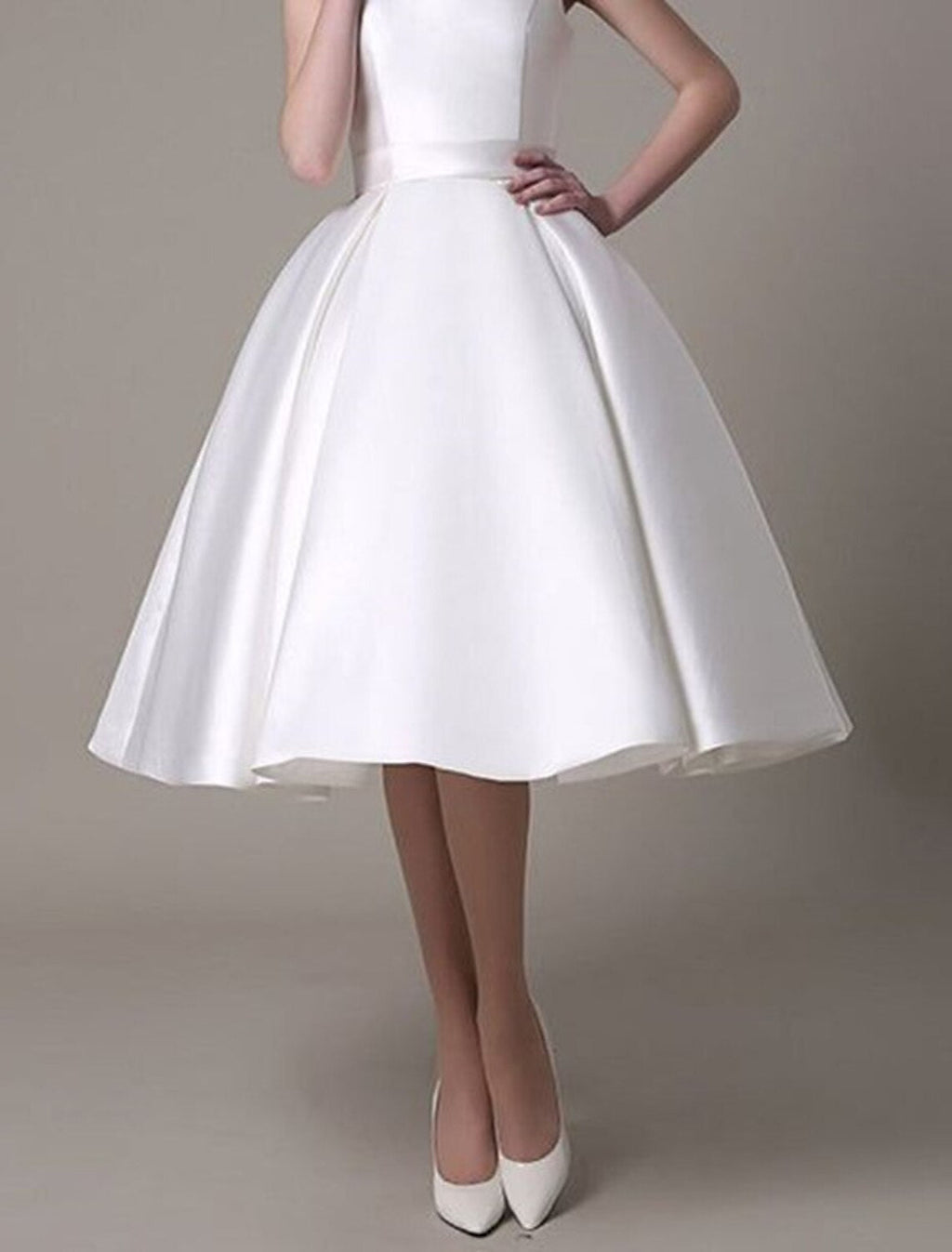 Cocktail Dresses Party Dress Graduation Wedding Guest Knee Length Sleeveless Square Neck with Pleats