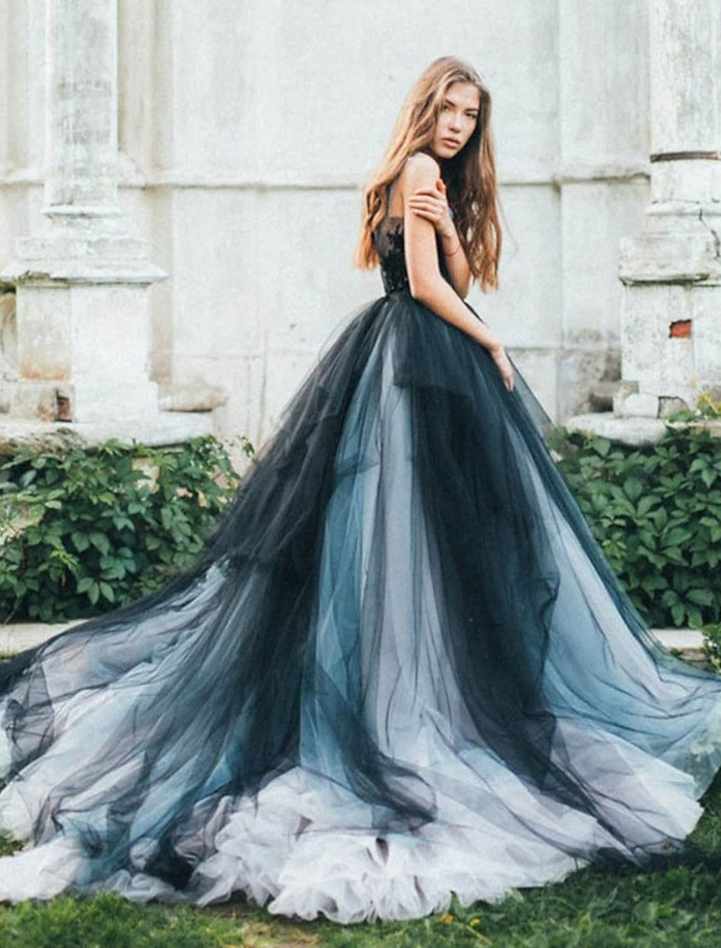 Evening Gown Color Block Dress Engagement Sleeveless V Neck V Back with Pleats Appliques