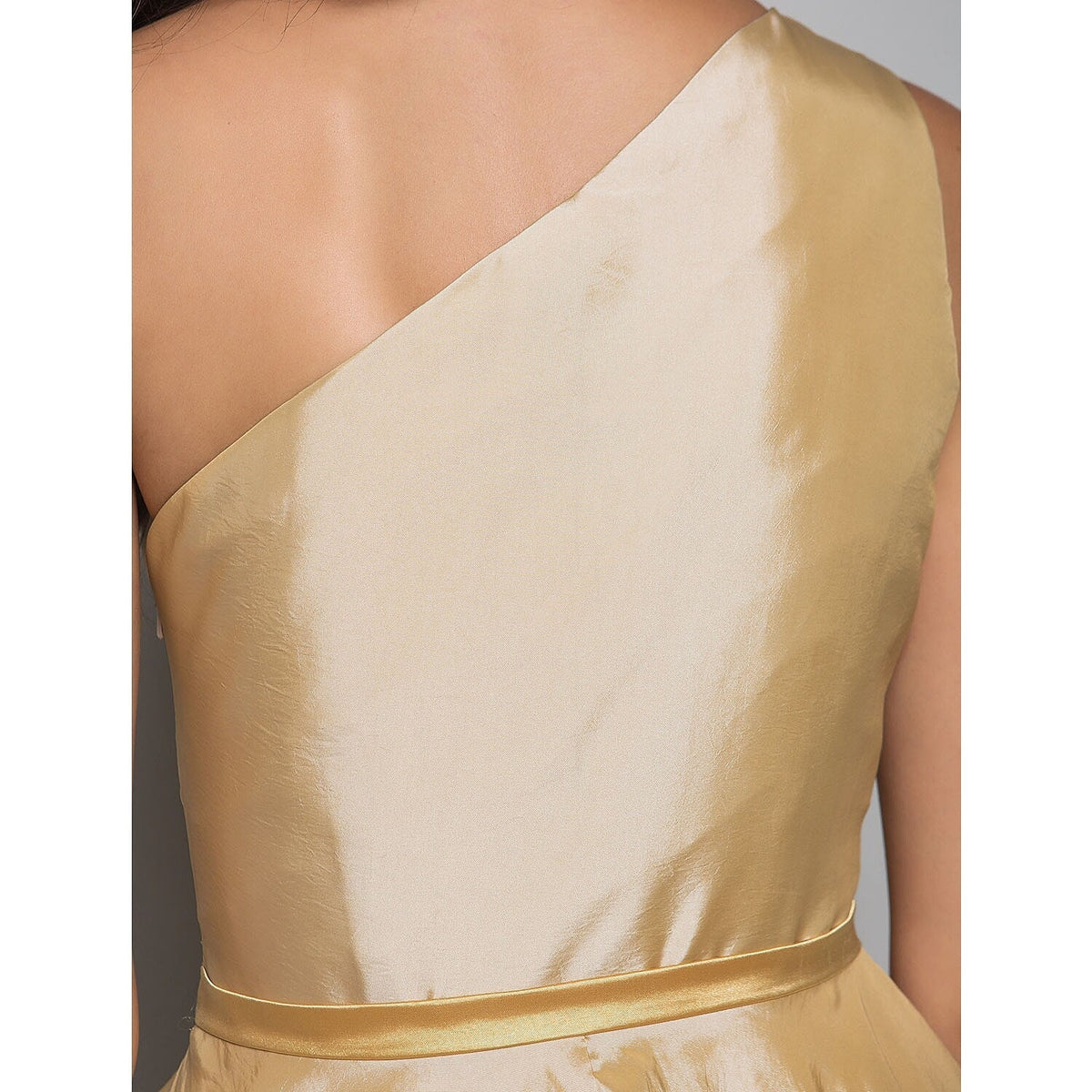 Cocktail Party Wedding Party Dress One Shoulder Sleeveless Taffeta Sash Ribbon