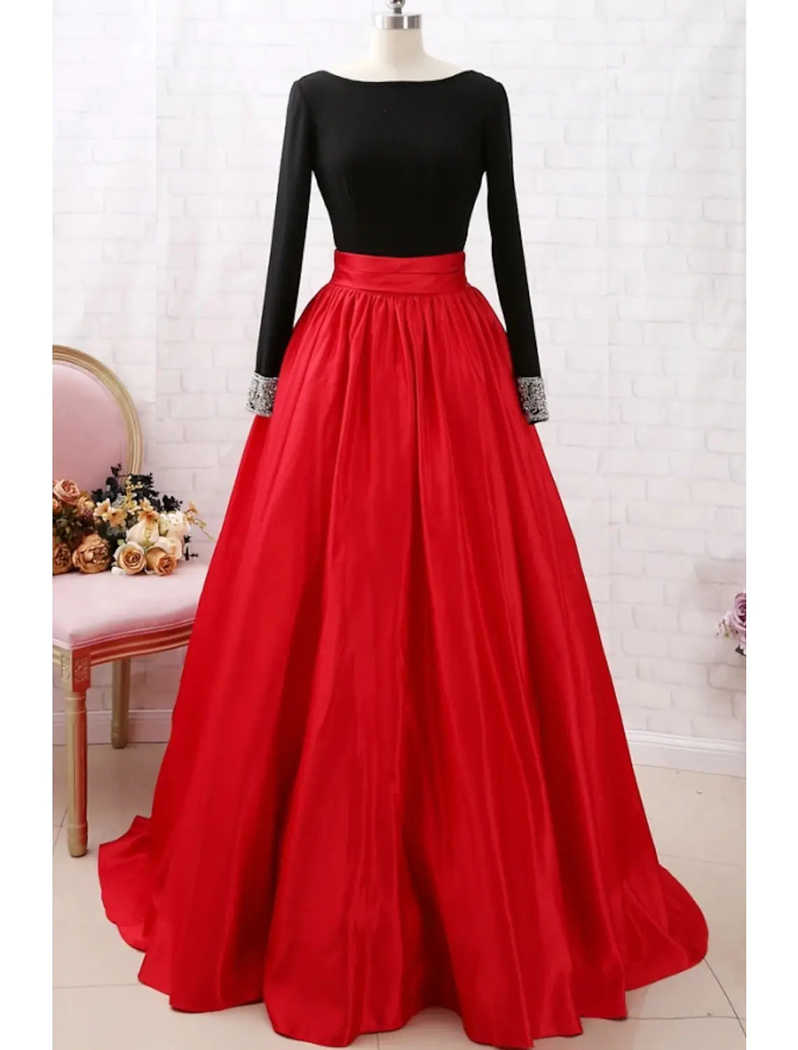Party Wear Long Sleeve with Pleats