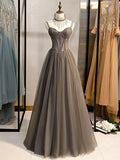 Sexy Dress Formal Floor Length Sleeveless Strap with Pleats Crystals