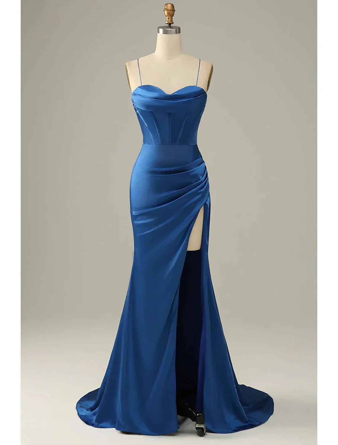 Mermaid / Trumpet Evening Gown Corsets Dress Cocktail Party Prom Floor Length Sleeveless Cowl Neck with Ruched