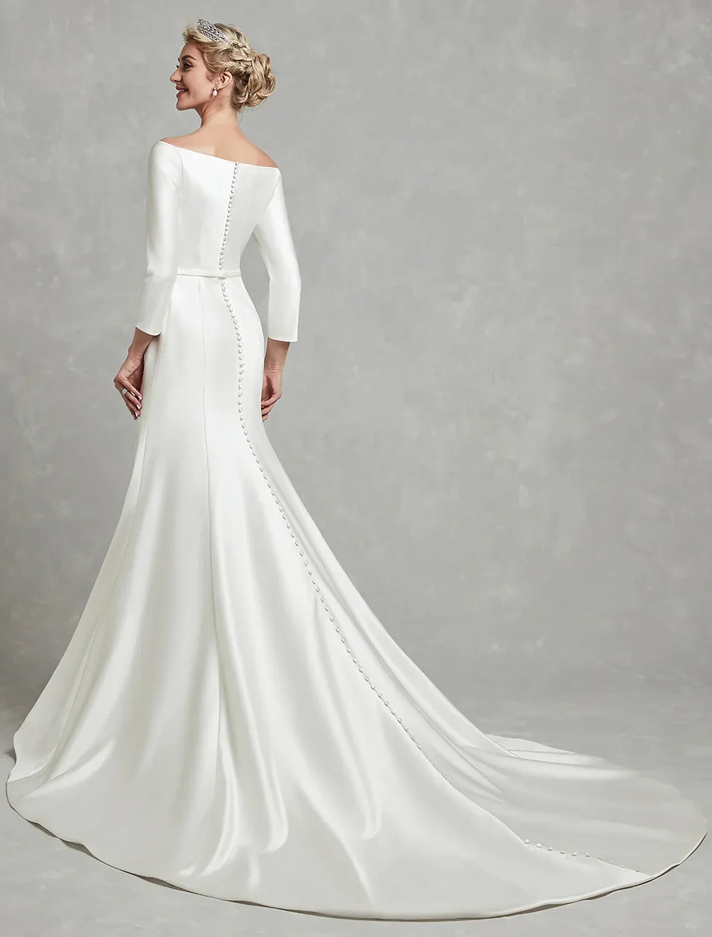 Casual Wedding Dresses Chapel Length Sleeve Strapless With Pleats
