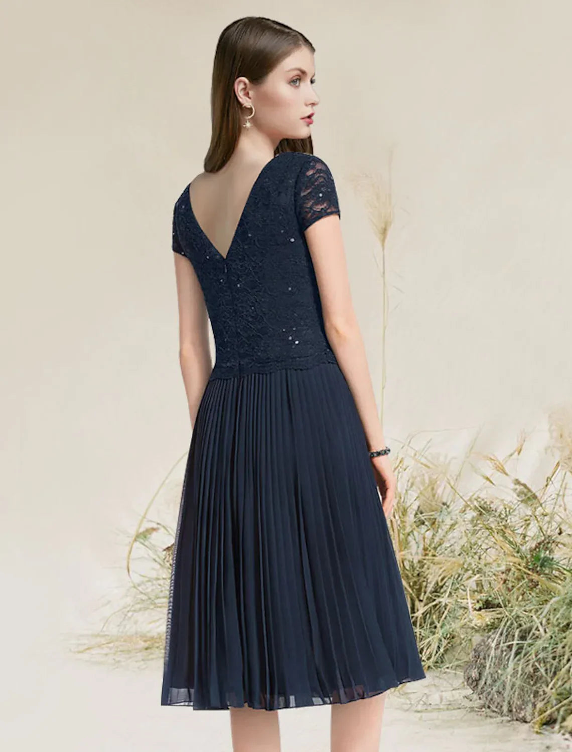 Cocktail Dresses Homecoming Short Sleeve with Pleats
