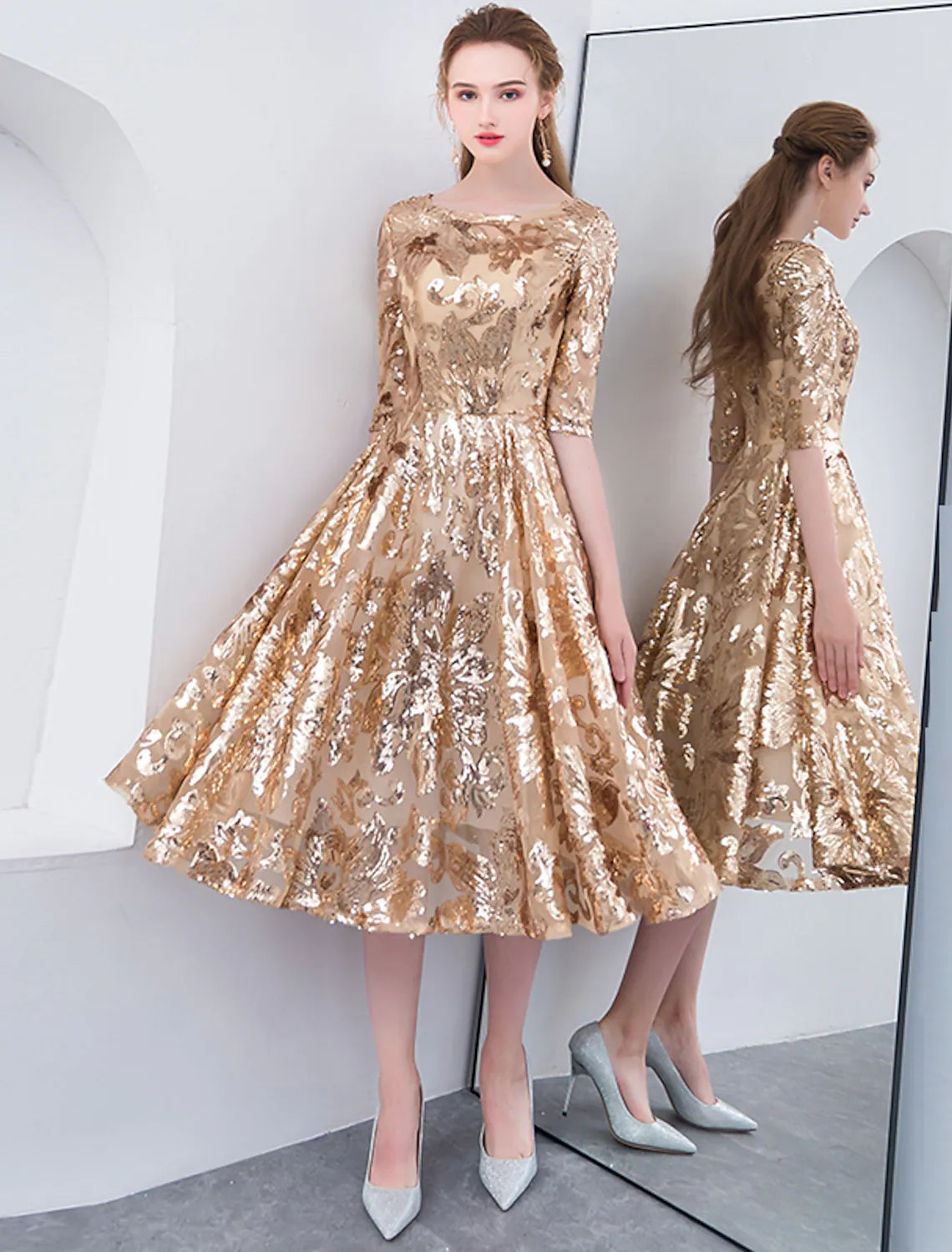 Cocktail Dresses Party Dress Half Sleeve