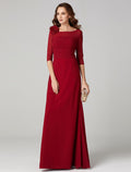 Floor Length Length Sleeve Neck Charmeuse with Ruched Flower
