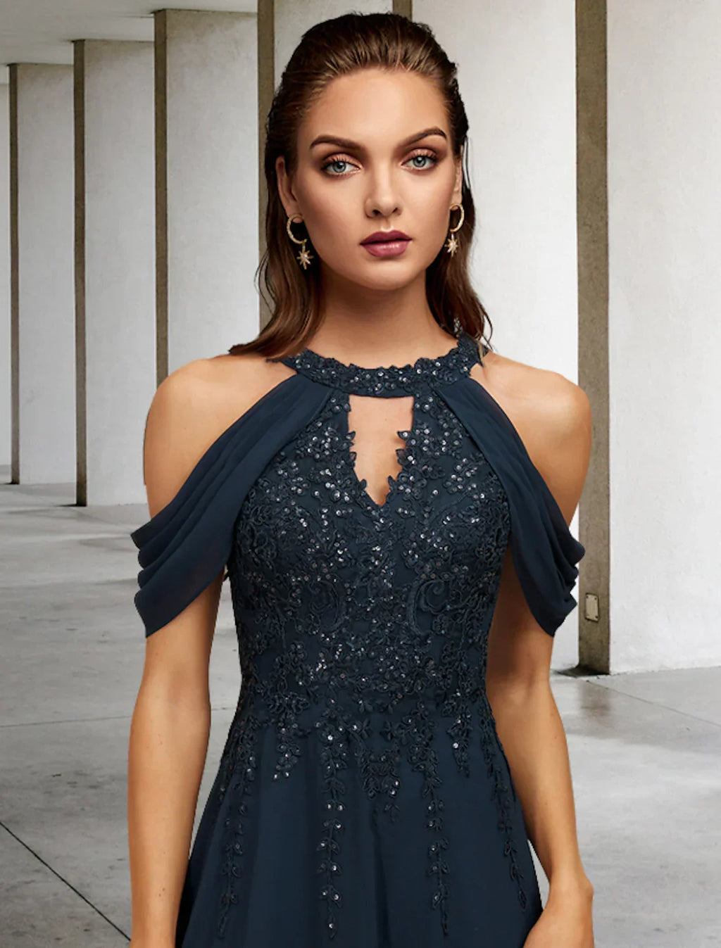 Mother of the Bride Dress Plus Size Elegant Floor Length Sleeveless with Appliques