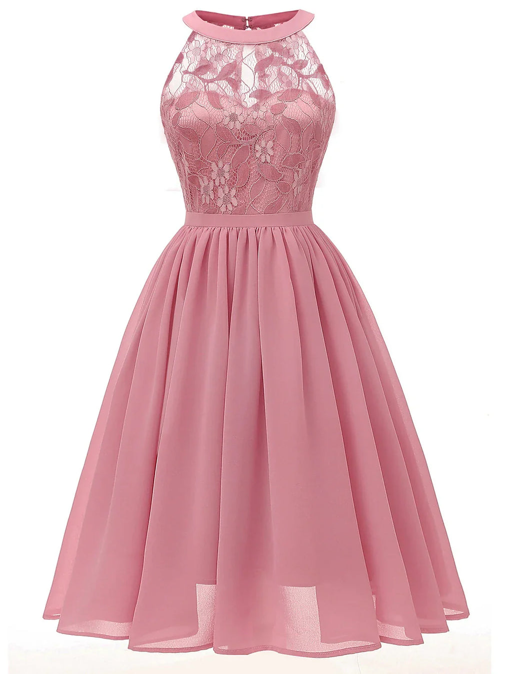 Cocktail Dresses Vintage Dress Graduation Party Wear Knee Length Sleeveless Jewel Neck