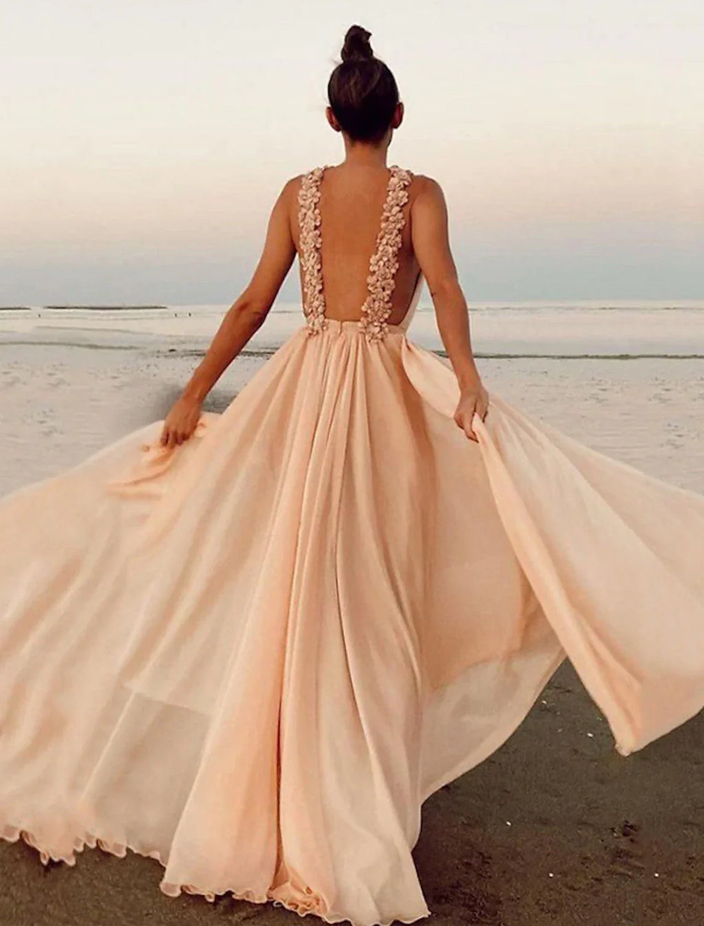Ball Gown Wedding Guest Dresses Open Back Dress Wedding Guest Prom Sweep / Brush Train Sleeveless Halter Neck with Pleats