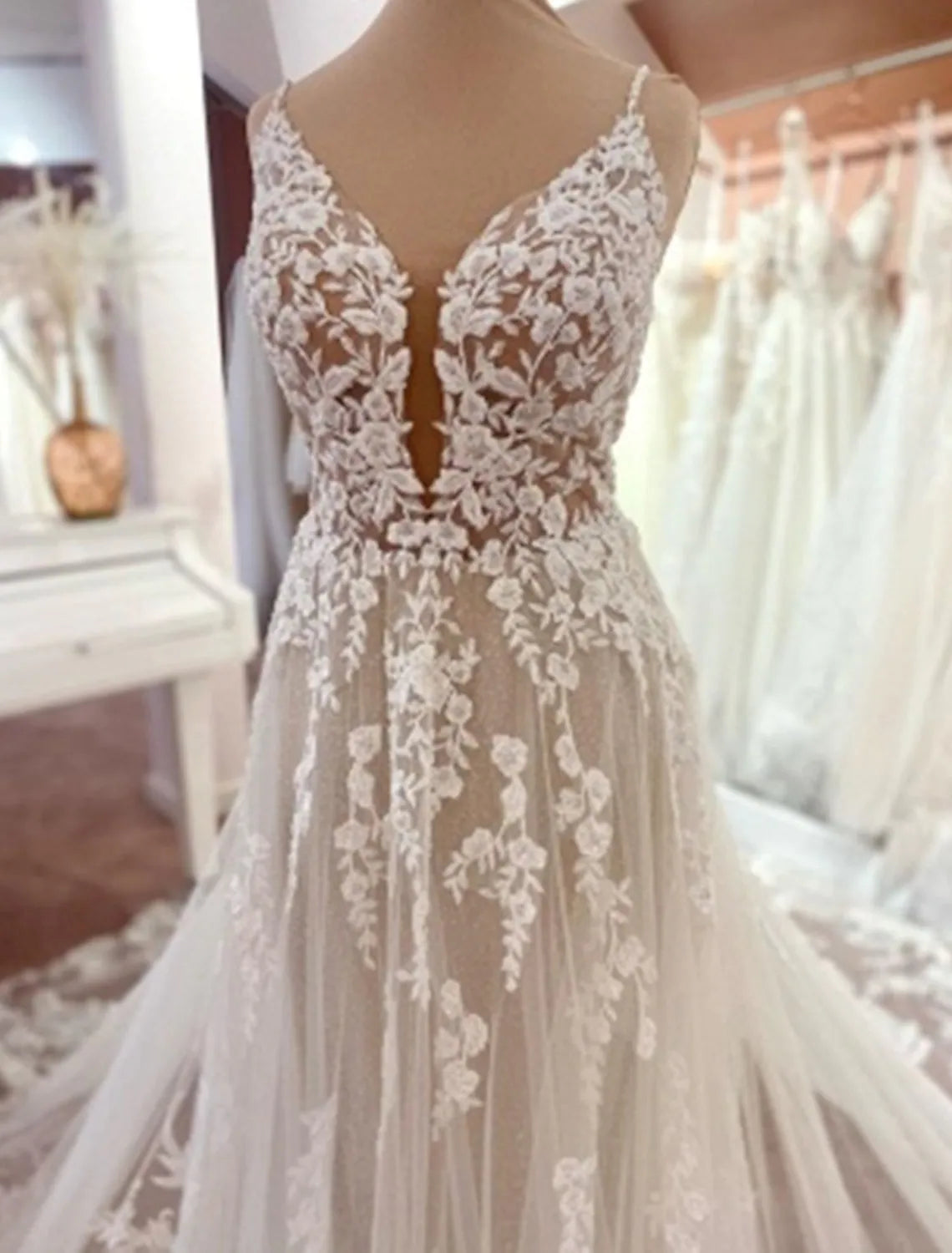 Engagement Formal Wedding Dresses A-Line Sleeveless Strap