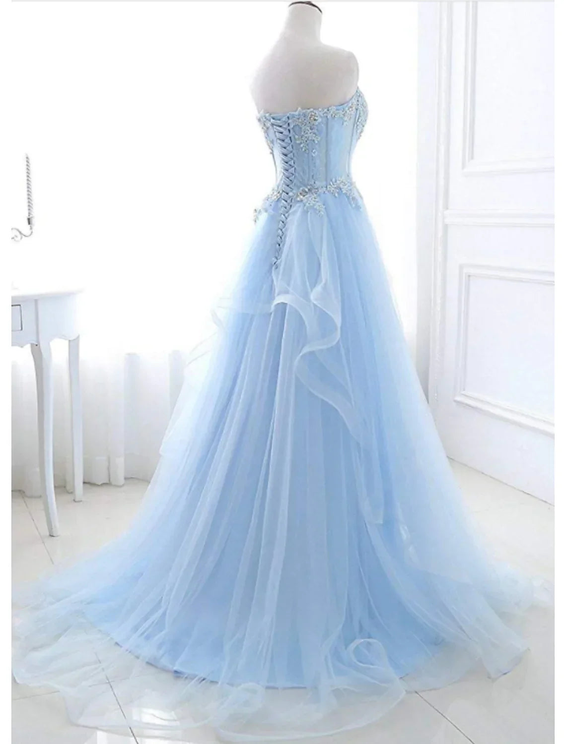 Sexy Engagement Prom Birthday Dress Strapless Sleeveless Pleats