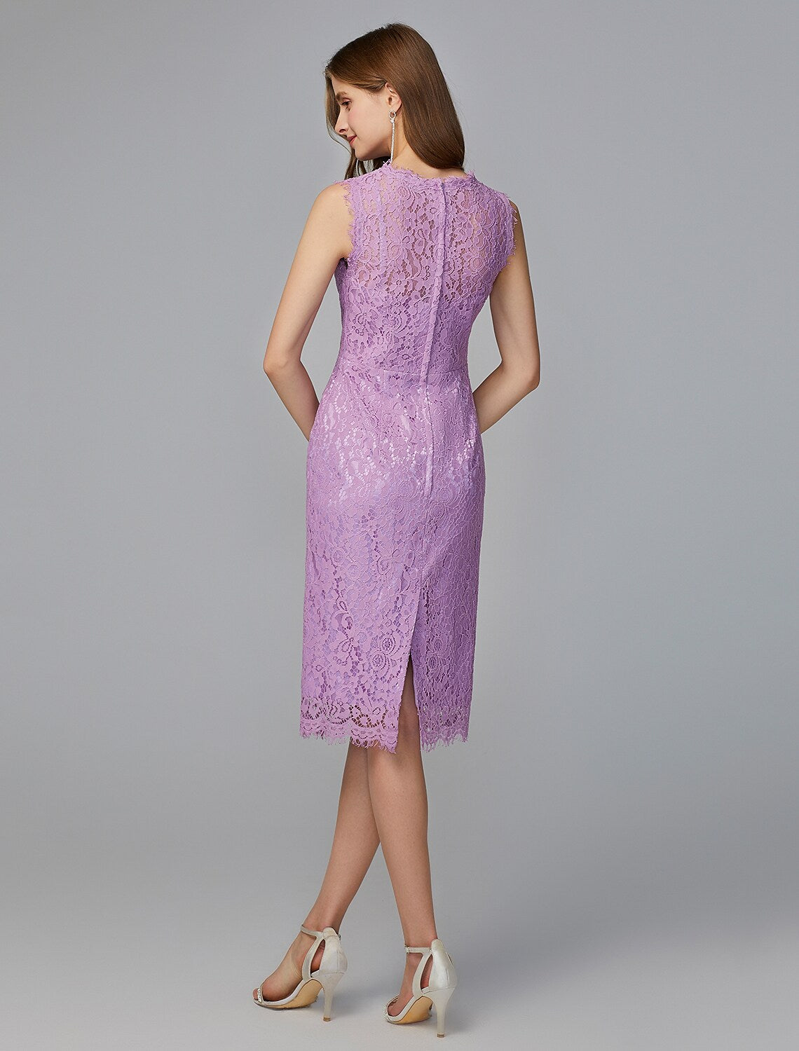 Bridesmaid Dress Sleeveless Elegant Knee Length