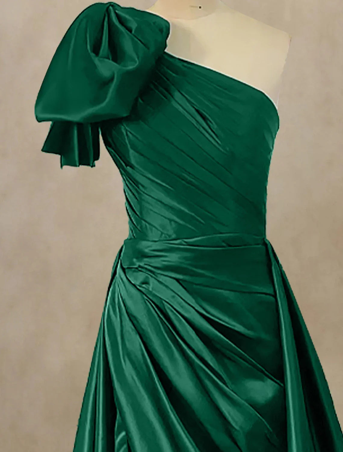 Evening Gown Celebrity Style Dress Formal Christmas Court Train Sleeveless One Shoulder with Ruched