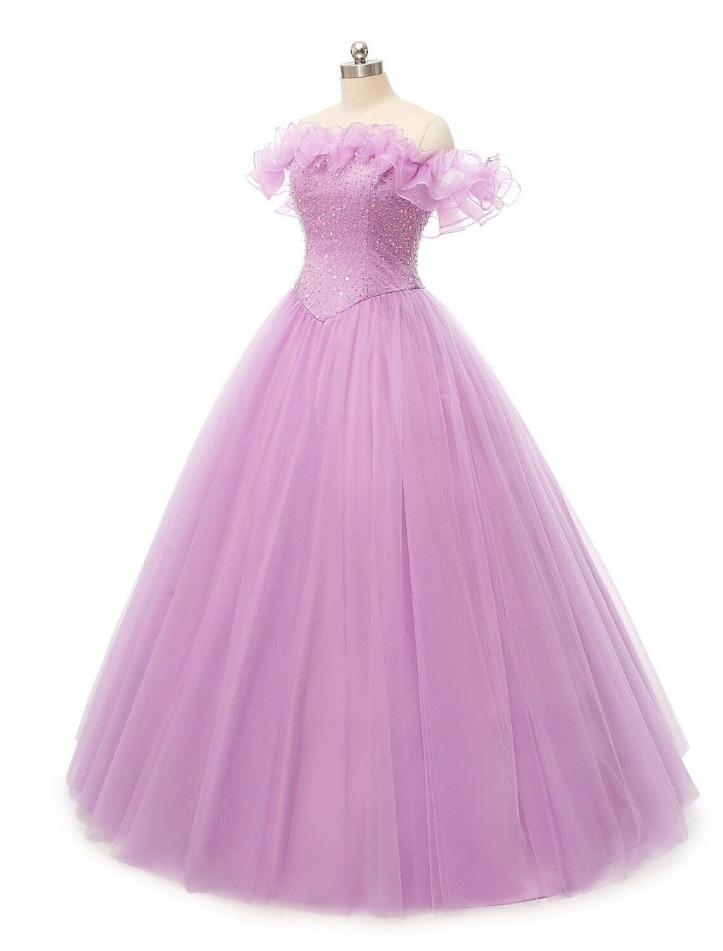 Puffy Dress Quinceanera Floor Length Sleeveless Off Shoulder Pearls